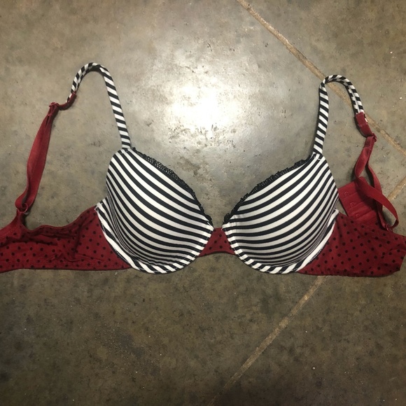 striped and polo-dot bra 32B - Picture 1 of 3